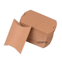 옥수수완충제 종이완충제 친환경포장지 10/20/30Pcs 다채로운 베개 사탕 상자 크래프트 종이 크리스마스 선, 05 Kraft Brown_01 10 pcs