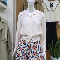 클리지 DP01 세미 크롭 밴딩 세라 블라우스 CN3WBL13