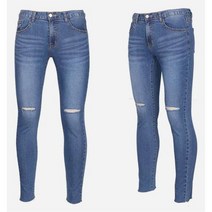 접어입는 스키니진 세련된 찢청바지 케쥬얼 예쁜핏