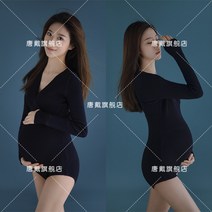 만삭촬영 원피스 임산부 촬영복 슬림핏 니트 점프슈트 임산부 사진 촬영복 임산부 임신미