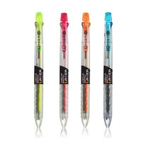 [문구조아] 라인플러스 라탄 레이져 볼펜 형광노랑, 3개