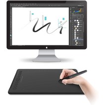 그래픽 태블릿 HUION H1161 Android 장치 지원 8192 Pen Pressure 10 바로 가기 키 크롬북 Android Windows 및 Mac과 호환, Black