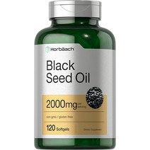 호르바흐 Horbaach 블랙 씨드 오일 2000mg 120 소프트젤 오메가 6 9 블랙커민, 기본