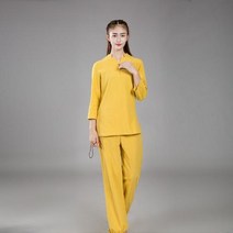 명상복 생활 수련 여성 남자 명상 다도 요가 의류, 색상7+XL