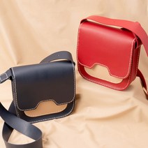 바오바론 스퀘어 크로스백 가죽 DIY 키트 공예 패키지 핸드메이드 가방 만들기 수업 꾸미기 재료 투명스티커 증정, (다크브라운+사은품제공)