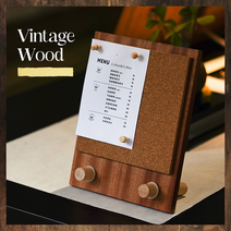 메종루나 우드 코르크 메뉴 사진 스티커 메모 메시지 보드