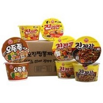 오뚜기 컵라면 기획세트 B 진라면 매운맛 용기 110g x 2p + 진짬뽕 용기 115g x 2p + 진짜장 용기 115g x 2p + 오동통면 용기 100g x 2p, 1세트