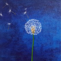 민들레그림 3종 실사출력 인테리어 그림 peaceholic, 4S (﻿24cmX24cmX2cm), 2.파란배경