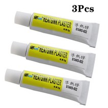 실리콘 실란트 3개/몫 열 패드 전도성 히트 싱크 석고 점성 접착제 칩 VGA RAM IC 쿨러 라디에이터 냉각 도, 01 5g