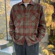 게리오 도톰한 아웃핏 라이크모직 믹스컬러 체크 셔츠