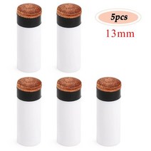 당구 큐가방 개인 풀 큐 팁 전문 스누커 용품 단단한 플라스틱 큐 스틱 페룰 당구 큐, 5개 13mm