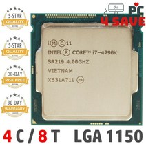 인텔 코어 i7 4790k 4.0ghz 쿼드 코어 8mb 캐시 tdp 88w 데스크탑 lga 1150 cpu 프로세서 지원 h81 b85 h87 z87