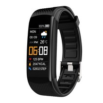 심박계 암밴드형 자전거 속도계 피트니스 달리기 런닝 C5S 스마트 팔찌 피트니스 트래커 남자 여자 아이 S, 01 Black
