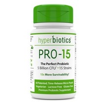하이퍼바이오틱스 프로-15 유산균 펄 타블렛 글루텐 프리 비건 무설탕, 60개입, 3개