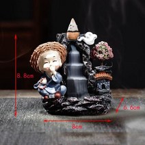 연꽃 불교초 향 촛대 캔들 절 버너 산맥 강 폭포 장식 홈 벽난로 역류 아로마 연기 분수 젠 홀더, XA081