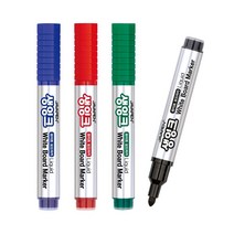 [문구조아] 자바펜 생잉크 화이트 보드마카 둥근닙 2.0mm 1입 검정, 9개