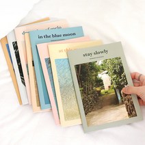 마음사진 A5 중철 노트 라인 대학노트 감성 일상 풍경 고급 유선 공책 직장인 대학생 문구, round trip