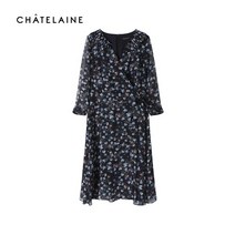 샤트렌 샤트렌 플라워 포인트 브이넥 원피스_HCAFOP101