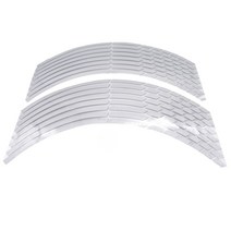 18인치 휠 자동차 17 "18" 19 스트립 오토바이 자동차 휠 타이어 스티커 반사 림 테이프 야마하, 03 Silver