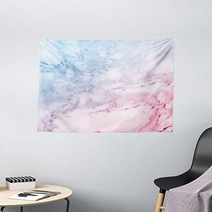 Ambesonne Marble Tapestry Pastel Toned Cloudy Hazy Crack Lines Stained Antique Shabby Form Design, 60