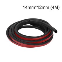 DZ Type Sound Insulation Weatherstrip Car Door Rubber Seal Strips Auto Stickers Protection Edge Guar, 03 4M D(14mm x 12mm)