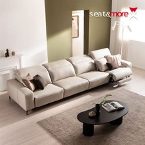 [시트앤모어]피렌체 전동 6인 내추럴 세미아닐린 가죽 리클라이너 소파, 허쉬브라운