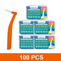 치면착색제 교정용왁스 치과용 고리 유아 아기치실 Kingbuznis 80pcs 치간 브러시 실리콘 부드러운 강모 청소 치아 교정기 교정 치과 교정기 치아 사이 청소, 100개 1.2mm