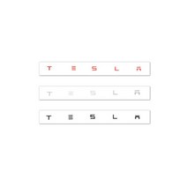 TESLA 차량용 스티커형 3D 로고 엠블럼름 테슬라S 테슬라모델 테슬라전기차, 레드