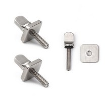 서핑보드 패들보드 장비 스테인레스 스틸 보트 서핑 보드 핀 나사 및 플레이트 교체 키트 롱보드 멀티 도구 액세서리, 2pcs