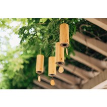 초른 바람의 시 사계절 대위법 바람 차임 프리미엄 일본 발코니 장식 대나무 치유 캠핑 야외 벨, 10. 봄, 여름, 가을, 겨울 호두나무 벽걸이 4개