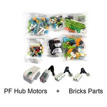 280 개/대 STEM WeDo 2.0 로보틱스 건설 세트 빌딩 블록 45300 교육용 DIY 완구와 호환 가능, 04 Only Bricks and PF