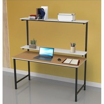썬라이프 F3입식 1200 2단선반 학생 게이밍 DIY 철제 컴퓨터책상, 1200오크
