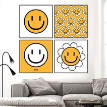 셀러허브 스마일 인테리어 캔버스 액자 14종 30호 72x72cm, 6번／캔버스액자(옆면검정)