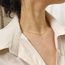 925실버 18k 베이직 심플 레이어드 실 체인 초커 목걸이