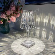 카르텔조명 크리스탈 테이블램프 3색상 아크릴 터치 크리스탈램프, 투, Touch- Rechargeable