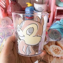 멜라민 컵 파티 플라스틱 일회용 보틀 디즈니 귀여운 만화 미키 인쇄 패턴 투명 주스 음료 구강 세척 브러시 치아 커플, 7