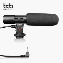 bob 입체 고감도 3.5MM 외장마이크 MIC-01 GoPro 호환, 도매허브 MIC_01_블랙, 도매허브 본상품선택