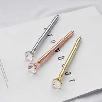 보석 볼펜 2종 다이아몬드 진주 볼펜 특이한 판촉물 답례품, 다이아몬드-골드