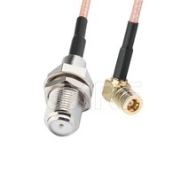 케이블 F 암-SMA SMB MCX MMCX 수 어댑터 피그 테일 RG316 확장 동축 점퍼, 06 F F to SMB FRA_03 20CM