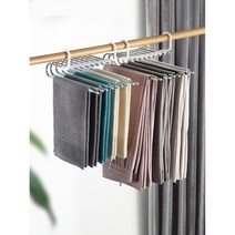 논슬립 바지걸이 5단 9단 접이식 스텐 바지걸이 틈새활용 논슬립 정장 치마 청바지 옷걸이 다이소 행거, 5단-퍼플, 1개