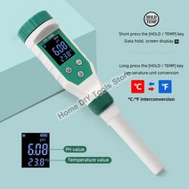 스마트 디지털 푸드 PH 미터 0.00 ~ 높은 정확도 센서 토양 식품 치즈 고기 과일을 위한 지능형 온도 산성, 한개옵션0