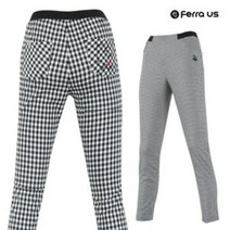 골피아 페라어스 여성 베리이지 체크 밴드골프바지 APYE8220..., 선택:큰체크:66