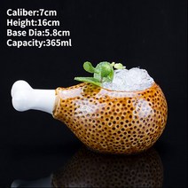 선물용 하와이 세라믹 티키 머그잔 크리에이티브 칵테일 컵 이스터 섬 할로윈 선물 바 도구, 365ml_701-800ml