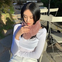 [유유존] 네트방울퍼머플러 고퀄리티 여성 퍼목도리 밍크 워머