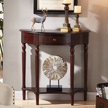 엔틱 현관 반달콘솔 폭좁은 미니콘솔, 조립하다. + 체리(100길이40종87높이)cm