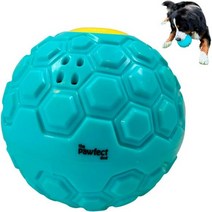 The Pawfect Dog 910656 강아지 공 장난감 인터랙티브 퍼즐 애완동물 피더 대형견중형견용 내구성 있는 고무 가져오기 블루, 터키석.