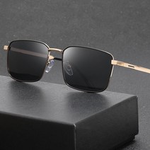 DFMEI 빈티지 클래식 비즈니스 메탈 사각 편광 선글라스