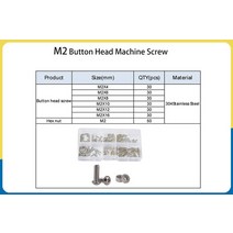 팝너트 에어 리벳 건 M2 M2.5 M3 M4 M5 M6 황동 인서트 너트 세트 열용융 스레드 구리 널링 삽입 볼트 3D 프린터 모음 키트, 07 M2 bolt bolt 1set