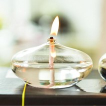 유리 오일 램프 홈 장식 웨딩 공예 캔들 홀더 친구 선물 Oblate 모양의 투명, 1pcs glass oil lamp
