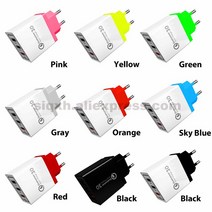 가성비 샤오미 호환 5A 고속 휴대폰 충전기 9 색 USB 3 QC 3.0 20 개, 01 Eu_05 파란